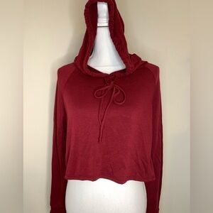 BeachCoco Women’s Hoody Cropped Top Long Sleeve Size Small